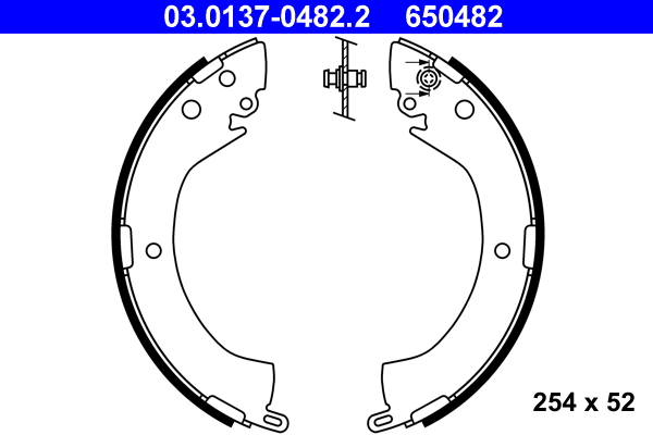 ATE Fékpofa 03.0137-0482.2_ATE