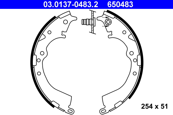 ATE Fékpofa 03.0137-0483.2_ATE