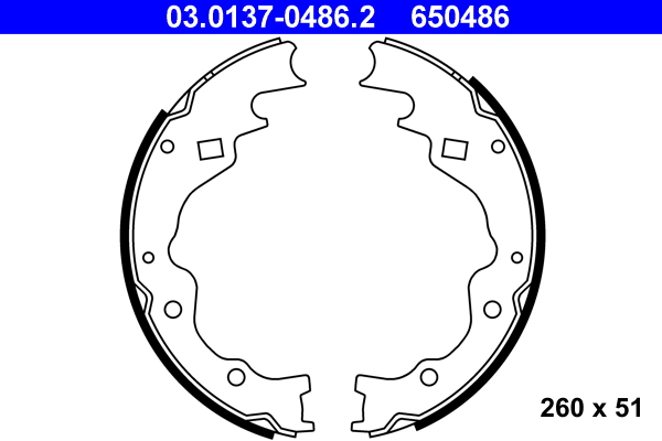 ATE Fékpofa 03.0137-0486.2_ATE