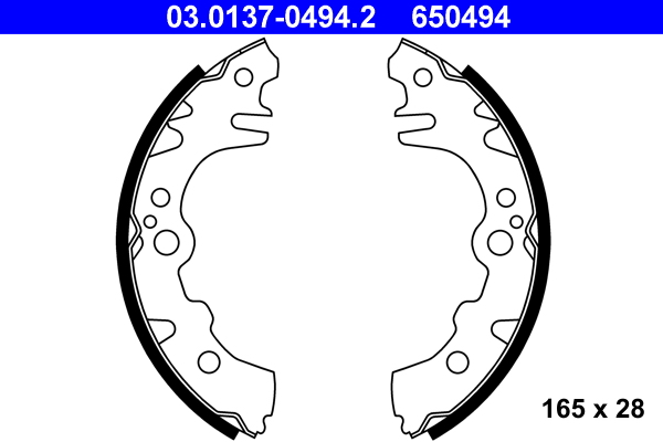 ATE Fékpofa 03.0137-0494.2_ATE