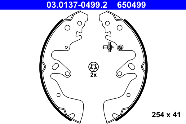 ATE Fékpofa 03.0137-0499.2_ATE