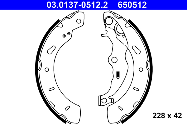 ATE Fékpofa 03.0137-0512.2_ATE