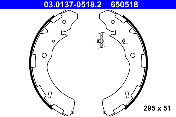 ATE Fékpofa 03.0137-0518.2_ATE