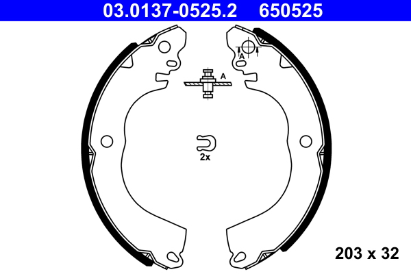 ATE Fékpofa 03.0137-0525.2_ATE