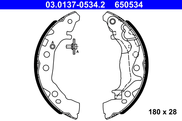 ATE Fékpofa 03.0137-0534.2_ATE