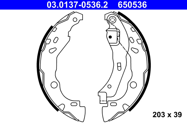 ATE Fékpofa 03.0137-0536.2_ATE