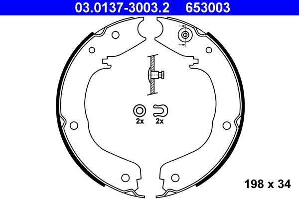 ATE Fékpofa 03.0137-3003.2_ATE