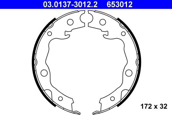 ATE Fékpofa 03.0137-3012.2_ATE