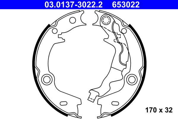 ATE Fékpofa 03.0137-3022.2_ATE