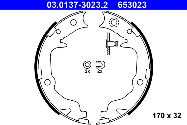 ATE Fékpofa 03.0137-3023.2_ATE