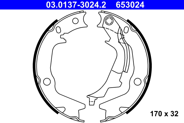 ATE Fékpofa 03.0137-3024.2_ATE