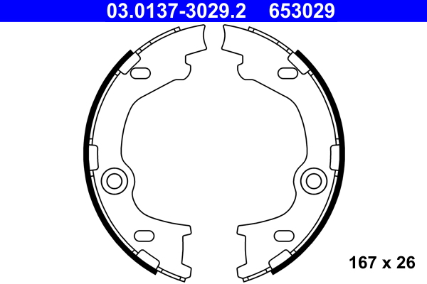 ATE Fékpofa 03.0137-3029.2_ATE