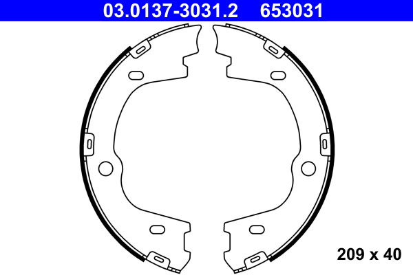 ATE Fékpofa 03.0137-3031.2_ATE