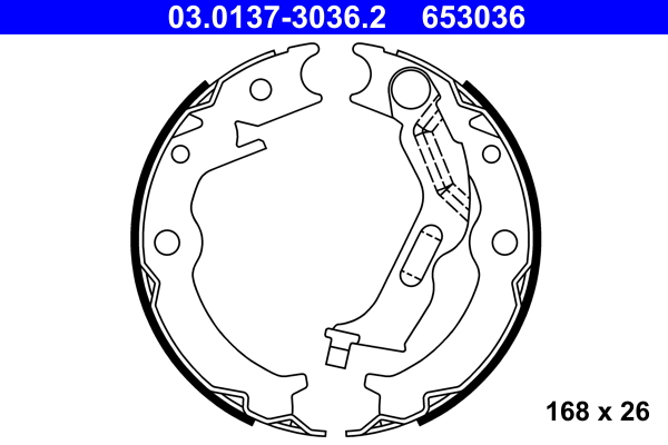 ATE Fékpofa 03.0137-3036.2_ATE