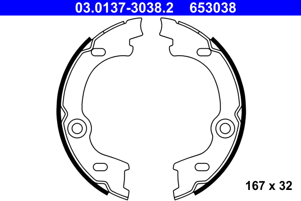 ATE Fékpofa 03.0137-3038.2_ATE