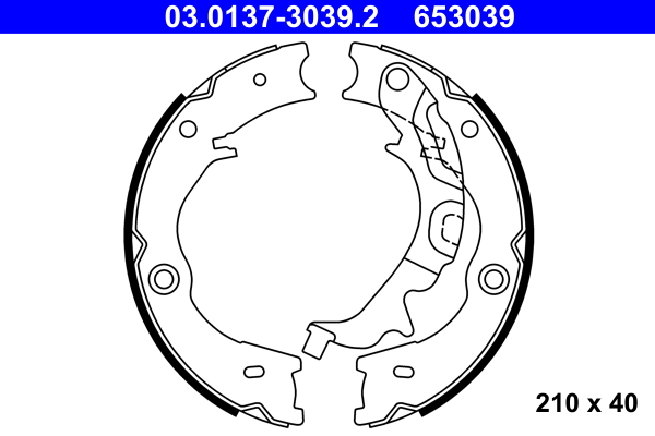 ATE Fékpofa 03.0137-3039.2_ATE