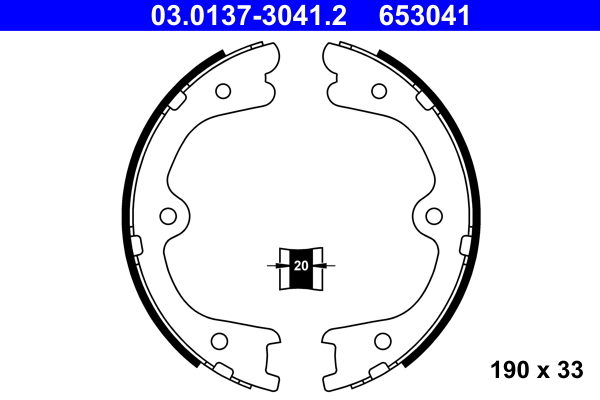 ATE Fékpofa 03.0137-3041.2_ATE