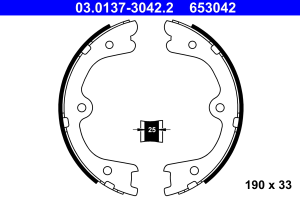 ATE Fékpofa 03.0137-3042.2_ATE