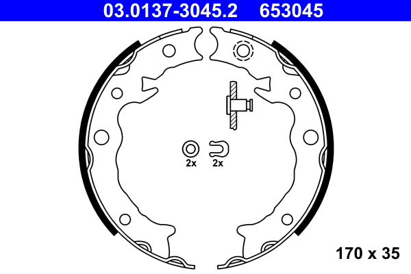 ATE Fékpofa 03.0137-3045.2_ATE