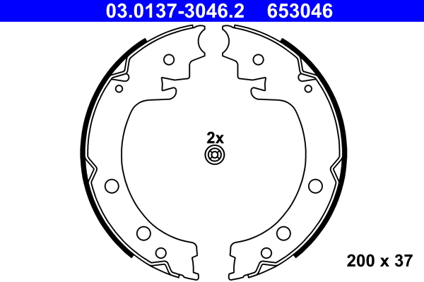 ATE Fékpofa 03.0137-3046.2_ATE