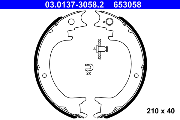 ATE Fékpofa 03.0137-3058.2_ATE