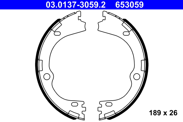 ATE Fékpofa 03.0137-3059.2_ATE