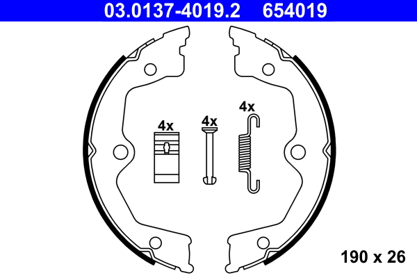 ATE Fékpofa 03.0137-4019.2_ATE