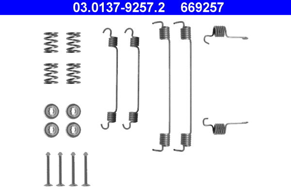 ATE Tartozékkészlet, fékpofa 03.0137-9257.2_ATE