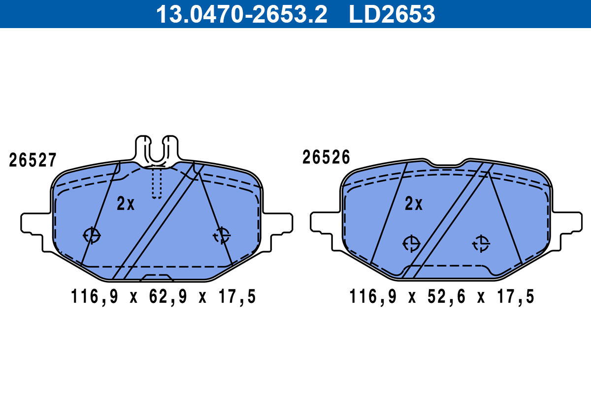 ATE Fékbetét, mind 13.0470-2653.2_ATE