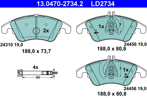 ATE Első fékbetét 13.0470-2734.2_ATE