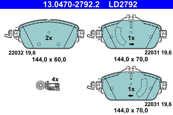 ATE Első fékbetét 13.0470-2792.2_ATE