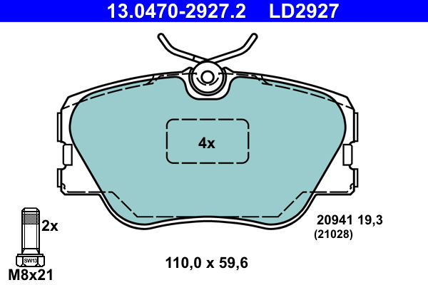 ATE Első fékbetét 13.0470-2927.2_ATE