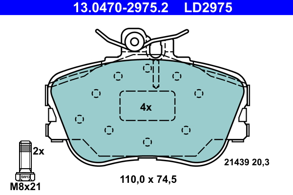 ATE Első fékbetét 13.0470-2975.2_ATE