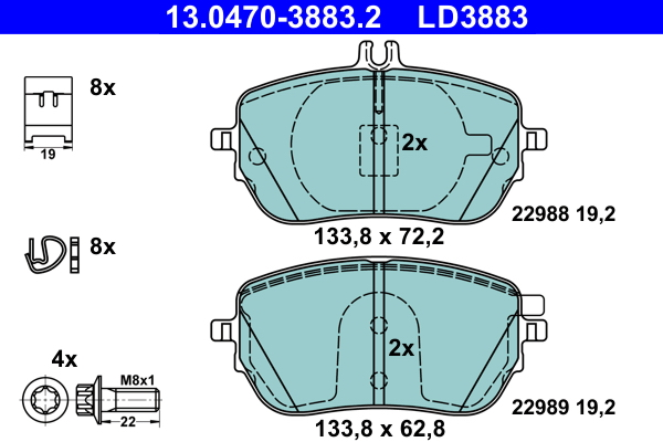 ATE Első fékbetét 13.0470-3883.2_ATE