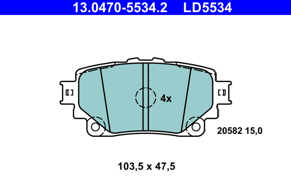 ATE Fékbetét, mind 13.0470-5534.2_ATE