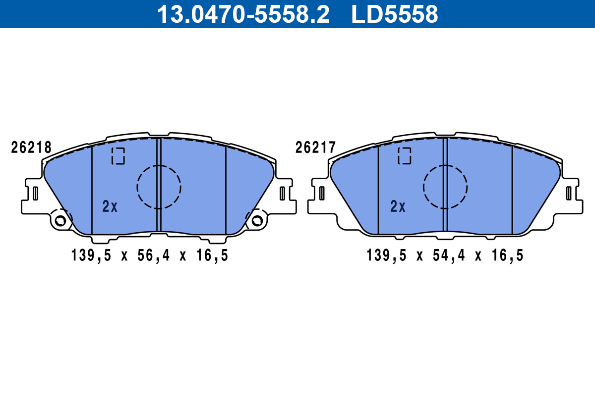 ATE Fékbetét, mind 13.0470-5558.2_ATE