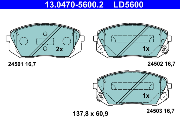 ATE Első fékbetét 13.0470-5600.2_ATE