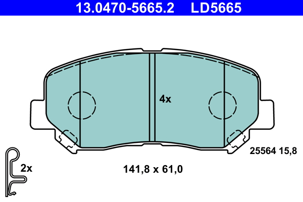 ATE Fékbetét, mind 13.0470-5665.2_ATE