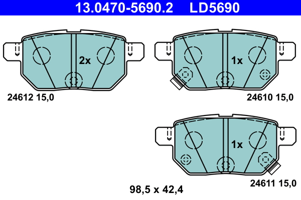 ATE Fékbetét, mind 13.0470-5690.2_ATE