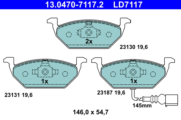 ATE Első fékbetét 13.0470-7117.2_ATE