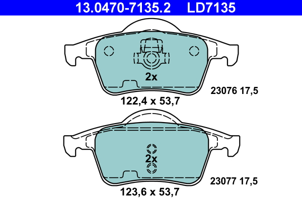 ATE Hátsó fékbetét 13.0470-7135.2_ATE