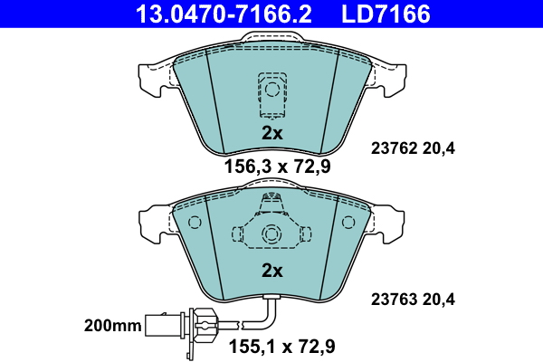 ATE Első fékbetét 13.0470-7166.2_ATE