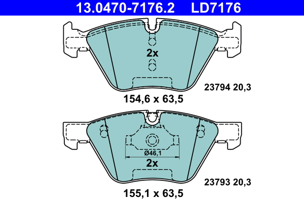 ATE Első fékbetét 13.0470-7176.2_ATE