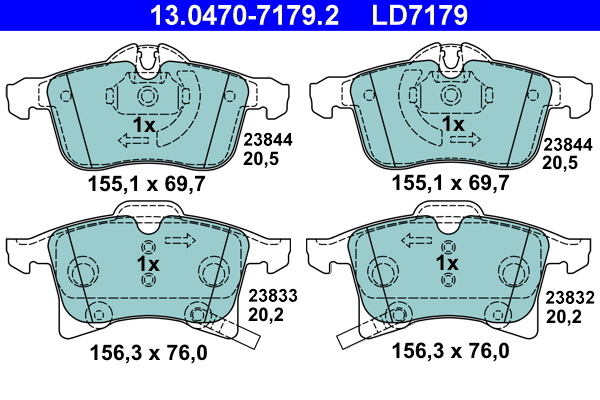 ATE Első fékbetét 13.0470-7179.2_ATE