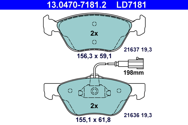 ATE 13.0470-7181.2_ATE Első fékbetét