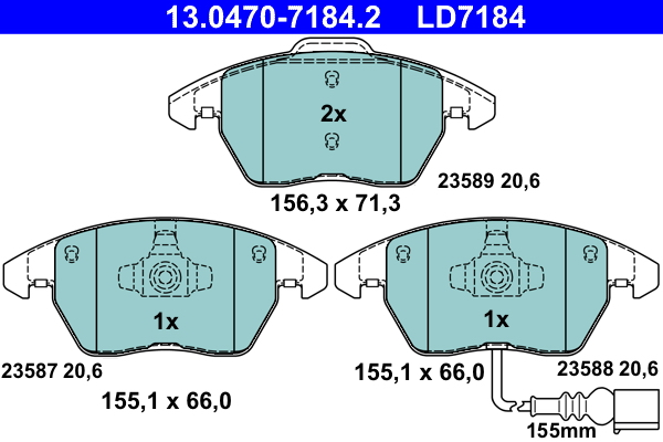 ATE Első fékbetét 13.0470-7184.2_ATE