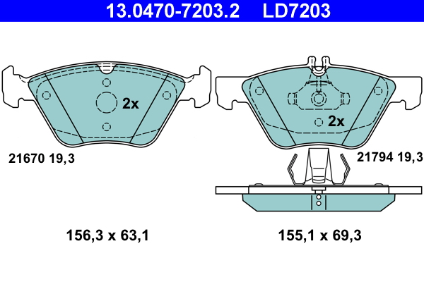 ATE Első fékbetét 13.0470-7203.2_ATE