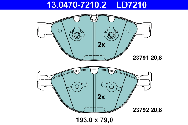 ATE Első fékbetét 13.0470-7210.2_ATE