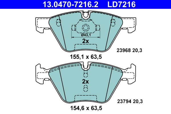 ATE Első fékbetét 13.0470-7216.2_ATE