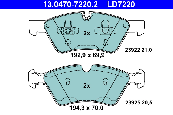 ATE Első fékbetét 13.0470-7220.2_ATE